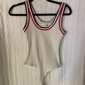White/red/blue bodysuit